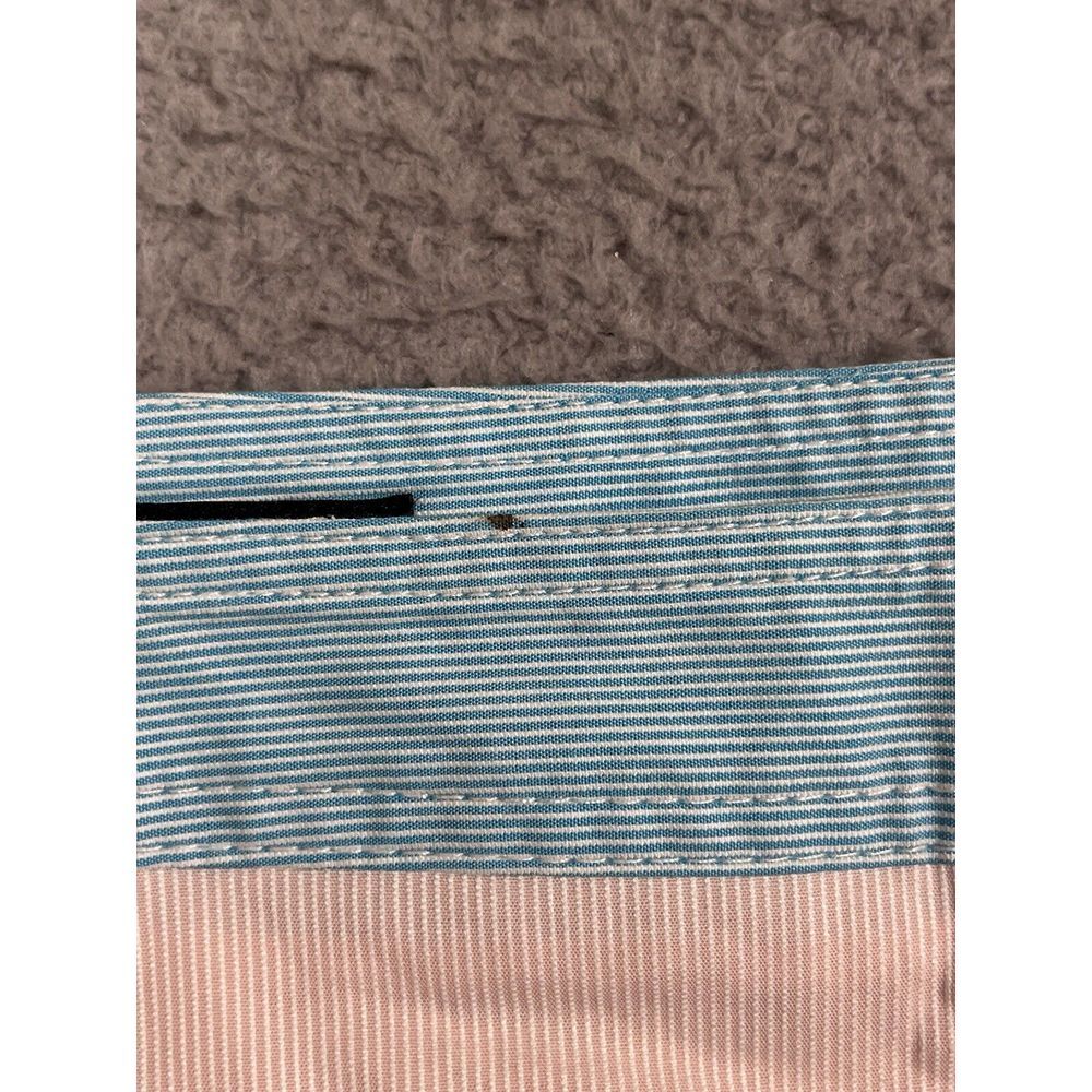 346 Brooks Brothers Skirt Pink Blue White Pin Stripes Size 14 Straight Short - Picture 4 of 10